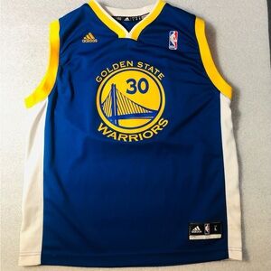 Adidas Golden State Warriors Steph Curry #30 Youth Sz Large NBA